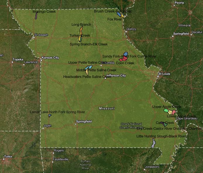 Interactive Missouri Agricultural Watershed Assessment Map